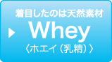 着目したのは天然素材Whey〈ホエイ（乳精）〉