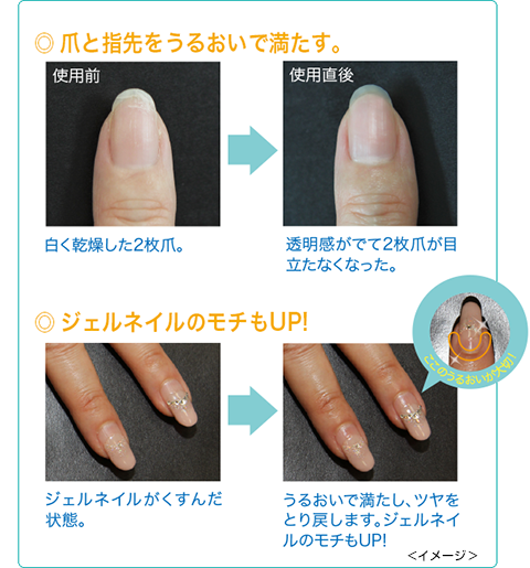 爪と指先をうるおいで満たす。